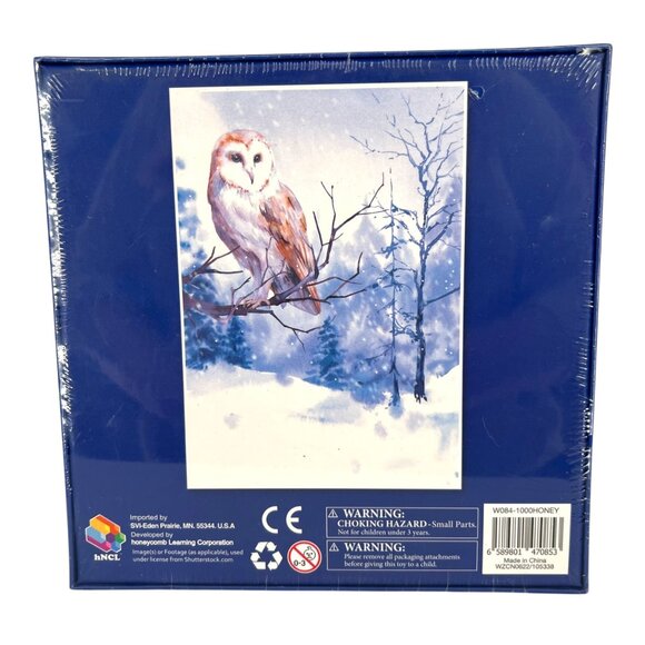 hNCL Barn Owl Winter Snow 1000 Piece Puzzle Age 10+ NIB - Picture 5 of 11